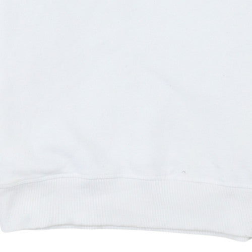Calvin Klein Jeans Men's White Logo Pullover Sweatshirt M