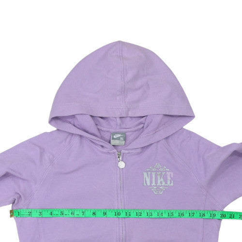 Nike Womens Lilac Full Zip Hoodie XL Cotton Blend Casual