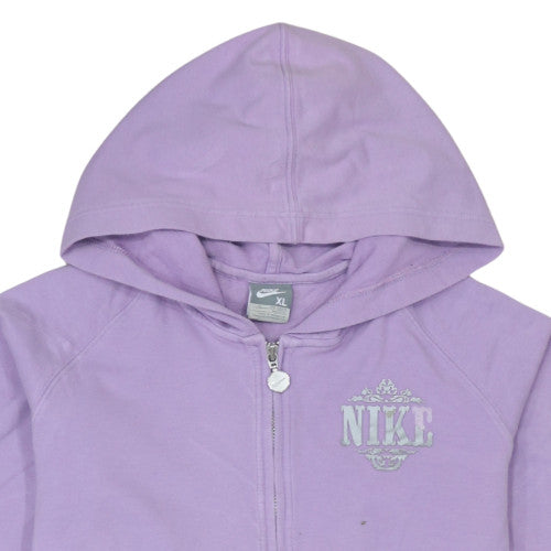 Nike Womens Lilac Full Zip Hoodie XL Cotton Blend Casual