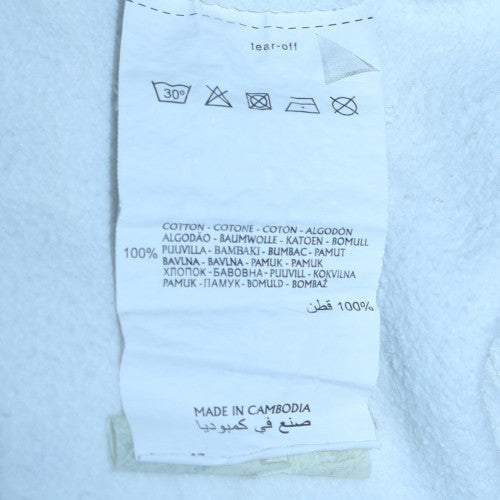 Champion Men's White Logo Pullover Hoodie Size L