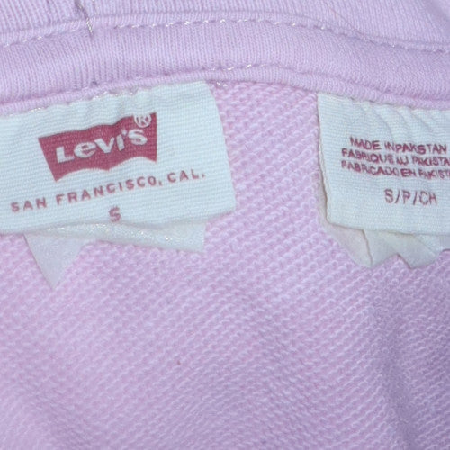 Levi's Womens Pink Pullover Hoodie Small Cotton Casual