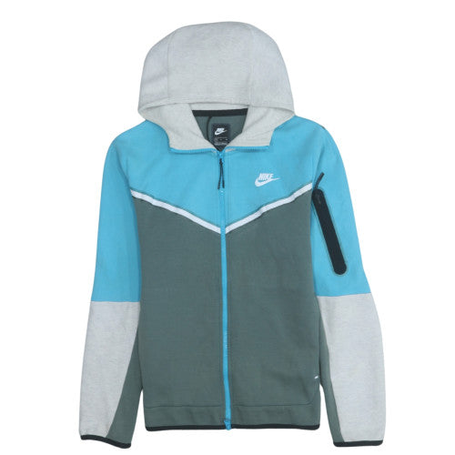 Nike Men's Blue Full Zip Hoodie S Sportswear Cotton Blend