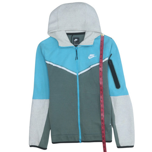Nike Men's Blue Full Zip Hoodie S Sportswear Cotton Blend