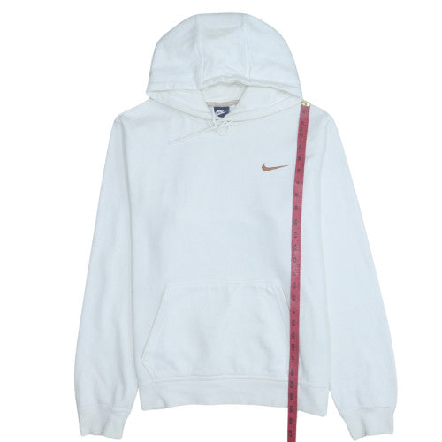 Nike Men's White Pullover Hoodie Size L Cotton Blend Sweatshirt