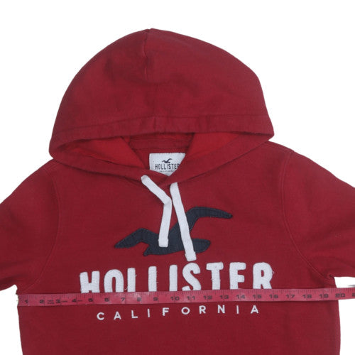 Hollister Men's Red Hoodie XS Pullover Hooded Sweatshirt