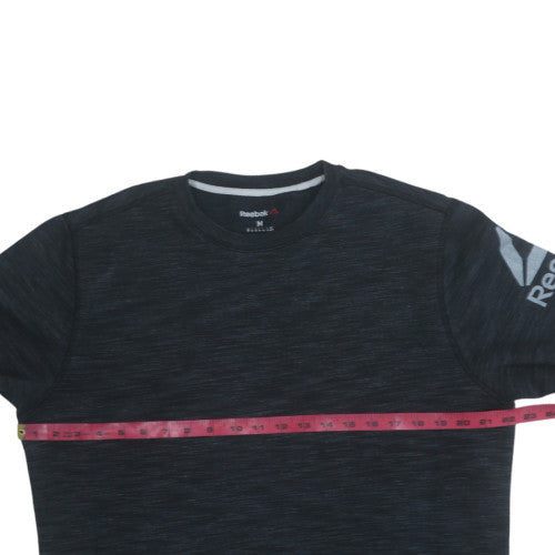 Reebok Mens Black M Pullover Crew Neck Logo Sweatshirt