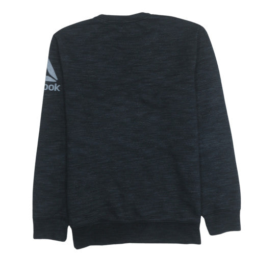 Reebok Mens Black M Pullover Crew Neck Logo Sweatshirt