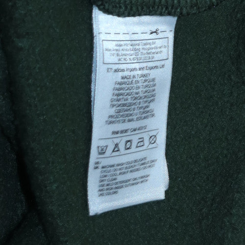 Adidas Mens Green Pullover Sweatshirt M Crew Neck Logo Casual