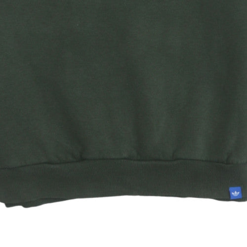 Adidas Mens Green Pullover Sweatshirt M Crew Neck Logo Casual