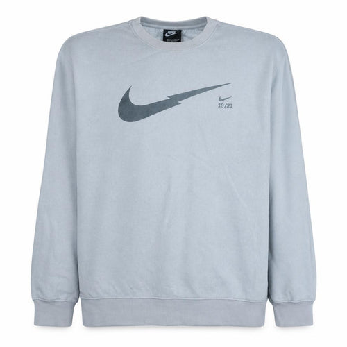 Nike Men's Grey Pullover Sweatshirt L Classic Fit Sports Fleece