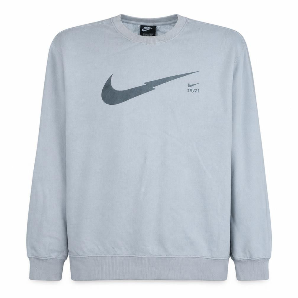 Nike Men's Grey Pullover Sweatshirt L Classic Fit Sports Fleece
