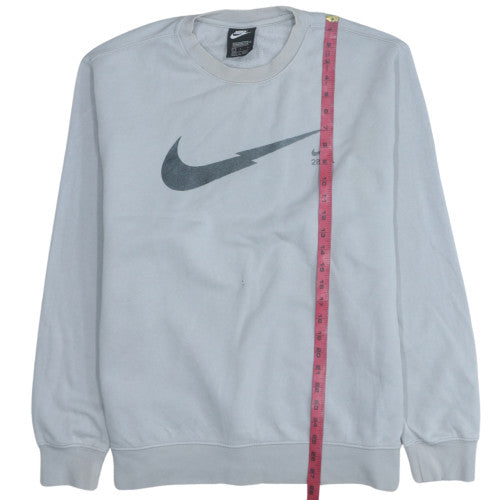 Nike Men's Grey Pullover Sweatshirt L Classic Fit Sports Fleece