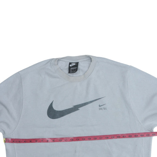 Nike Men's Grey Pullover Sweatshirt L Classic Fit Sports Fleece