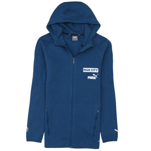 Puma Men’s Blue Man City Full Zip Hoodie Size S Casual Sportswear