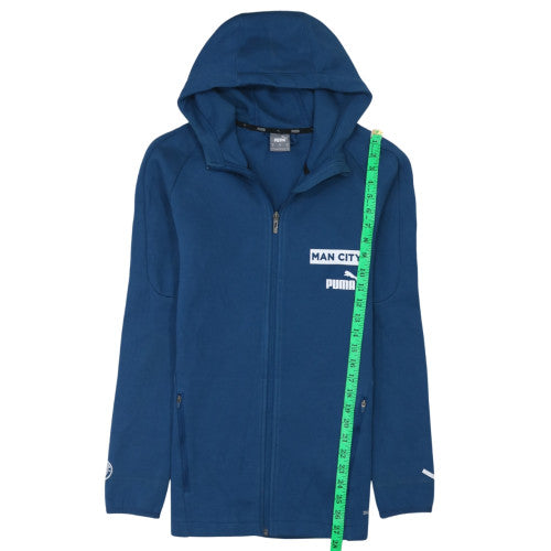 Puma Men’s Blue Man City Full Zip Hoodie Size S Casual Sportswear