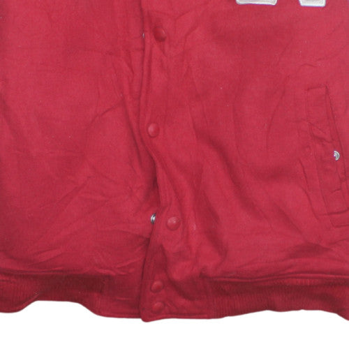 Nike Men’s Red Varsity Jacket M College Style Embroidered Bomber