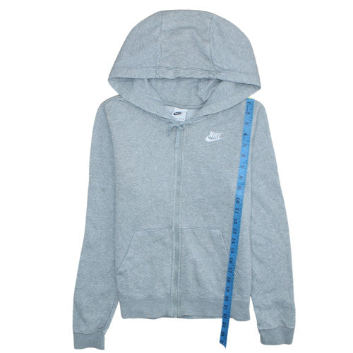 Nike Men's Grey Full Zip Hoodie XS Lightweight Fleece Sweatshirt
