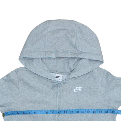 Nike Men's Grey Full Zip Hoodie XS Lightweight Fleece Sweatshirt