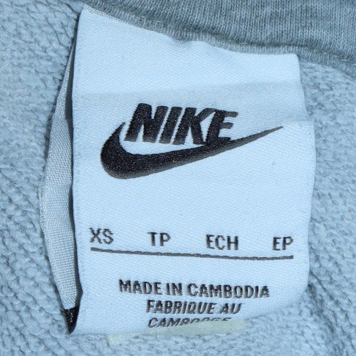 Nike Men's Grey Full Zip Hoodie XS Lightweight Fleece Sweatshirt