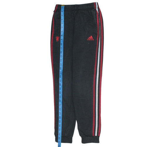 Adidas Boys Black Track Pants 11-12 Years Football Fleece Activewear