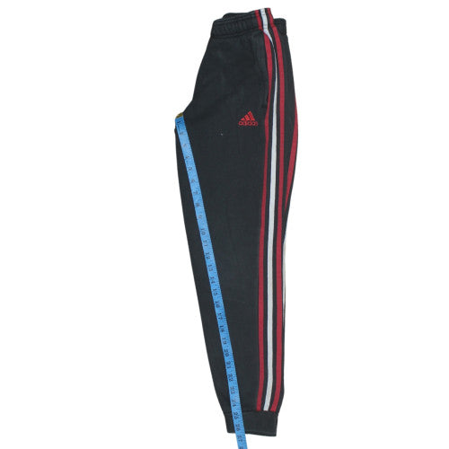 Adidas Boys Black Track Pants 11-12 Years Football Fleece Activewear
