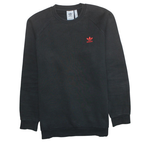 Adidas Mens Black Crew Neck Pullover Sweatshirt Size L