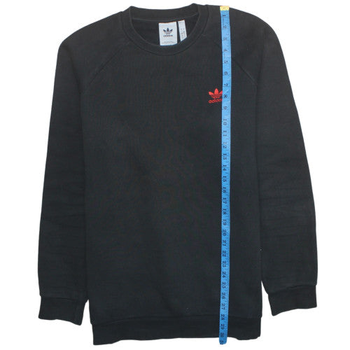 Adidas Mens Black Crew Neck Pullover Sweatshirt Size L