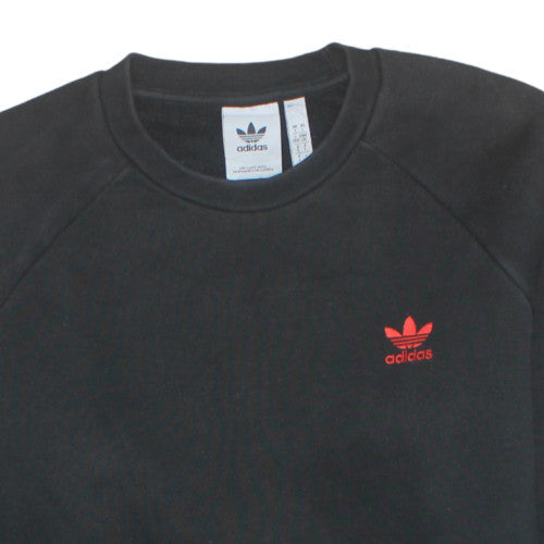 Adidas Mens Black Crew Neck Pullover Sweatshirt Size L