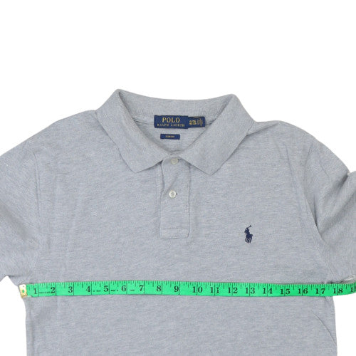 Ralph Lauren Men Grey Long Sleeve Polo Sweatshirt XL Slim Fit Cotton