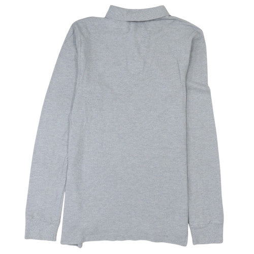 Ralph Lauren Men Grey Long Sleeve Polo Sweatshirt XL Slim Fit Cotton