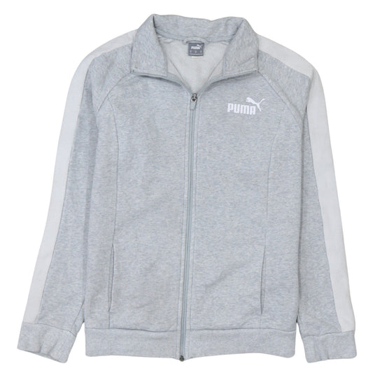 Puma Men's Grey Full Zip Fleece Sweatshirt M Regular Fit