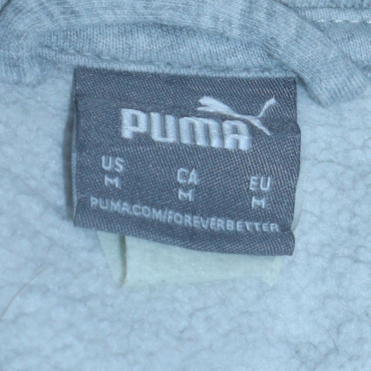 Puma Men's Grey Full Zip Fleece Sweatshirt M Regular Fit