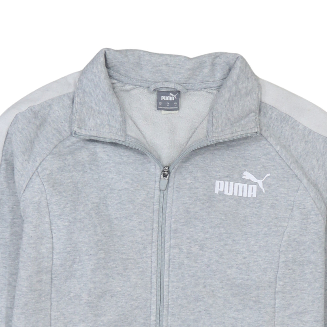 Puma Men's Grey Full Zip Fleece Sweatshirt M Regular Fit