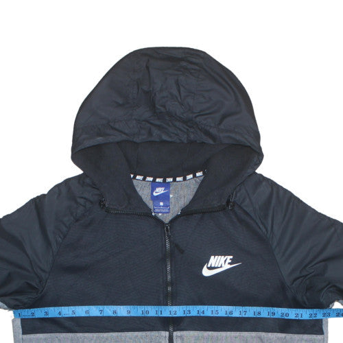 Nike Mens Grey Full Zip Hoodie Size L Hooded Sweatshirt