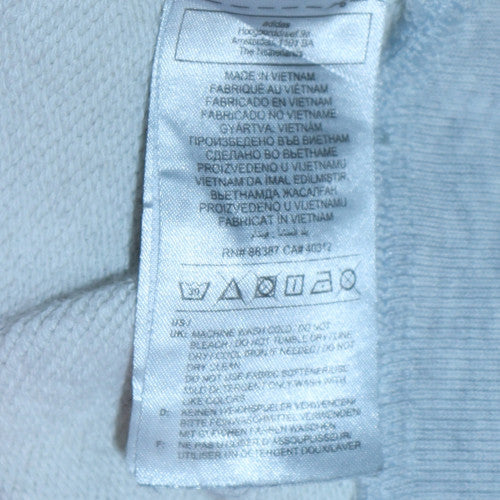 Adidas Men's Grey Pullover Sweatshirt L Crew Neck Fleece Logo