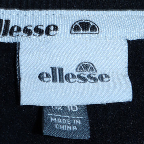 Ellesse Womens Black Crew Neck Pullover Sweatshirt UK 10