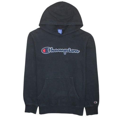 Champion Men's Black XL Pullover Hoodie with Logo