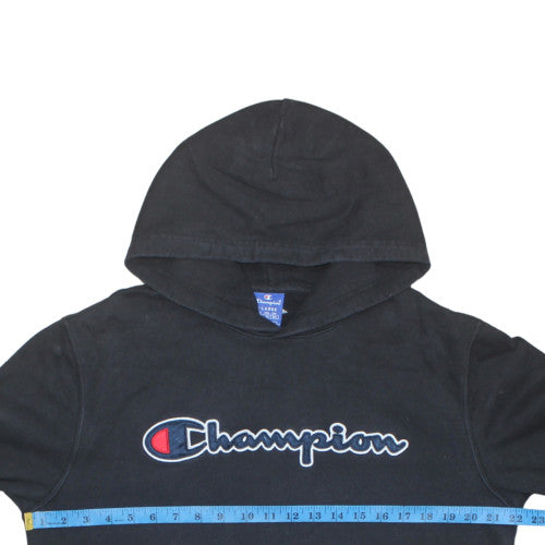 Champion Men's Black XL Pullover Hoodie with Logo