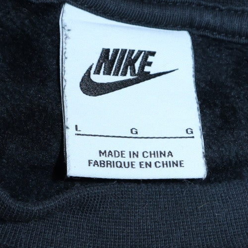 Nike Womens Black Animal Print Pullover Sweatshirt L Polyester