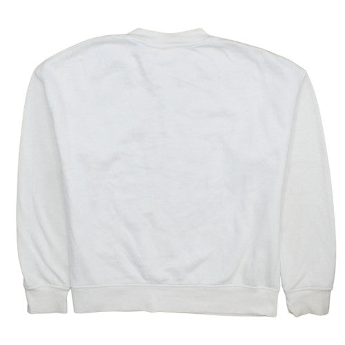 Disney Women White Mickey Mouse Graphic Pullover Sweatshirt Size S