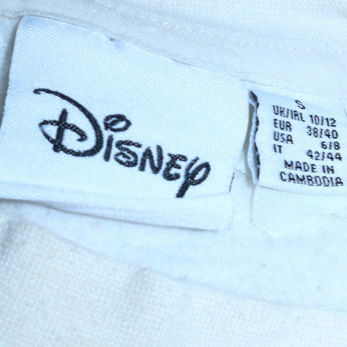 Disney Women White Mickey Mouse Graphic Pullover Sweatshirt Size S