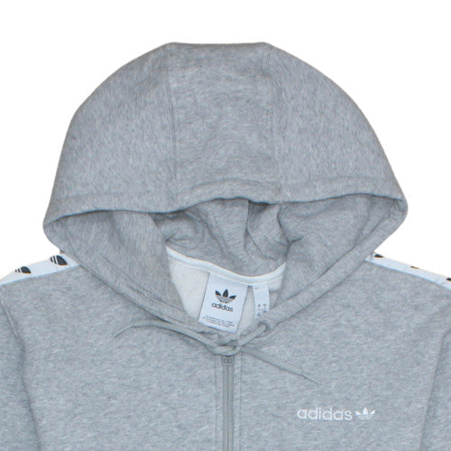 Adidas Men's Grey L Half Zip Hooded Sweatshirt Fleece Sports Top