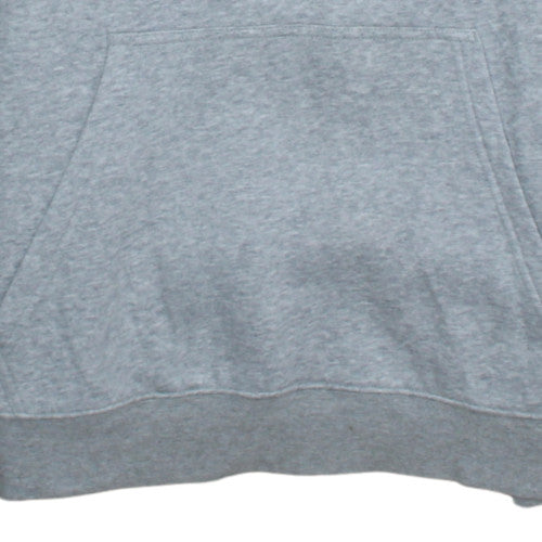 Adidas Men's Grey L Half Zip Hooded Sweatshirt Fleece Sports Top
