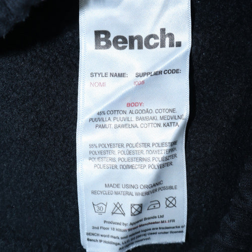 Bench Womens Black Jogger Sweatpants Size M Elastic Waist Tapered Fit
