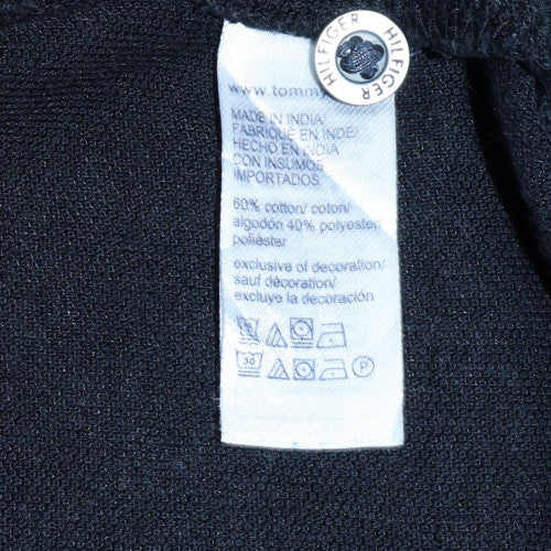 Tommy Hilfiger Men's Black Regular Fit Cotton Polo Shirt M