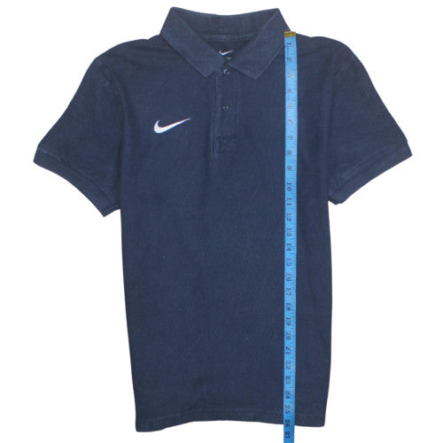 Nike Men's Navy Blue Short Sleeve Polo Shirt Size M 100% Cotton