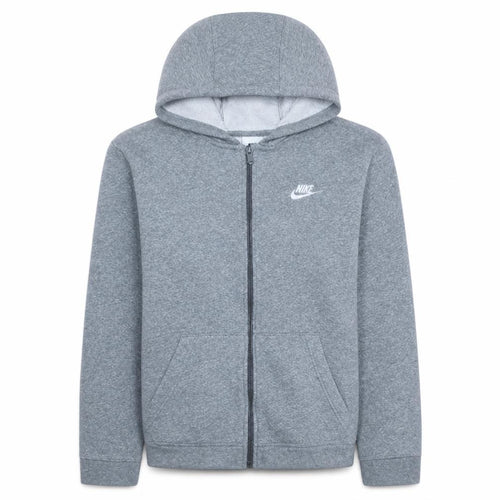 Nike Teens Grey Full Zip Fleece Hoodie XL Regular Fit