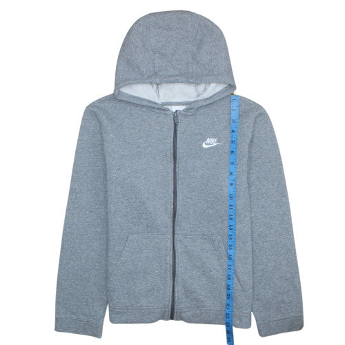 Nike Teens Grey Full Zip Fleece Hoodie XL Regular Fit