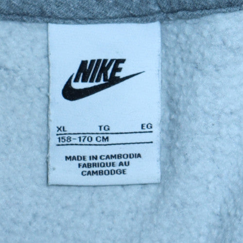Nike Teens Grey Full Zip Fleece Hoodie XL Regular Fit