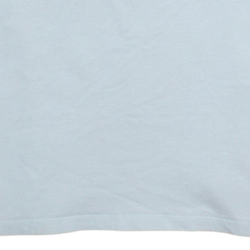 Adidas Men's Light Blue Crew Neck Short Sleeve Logo T-Shirt Size M